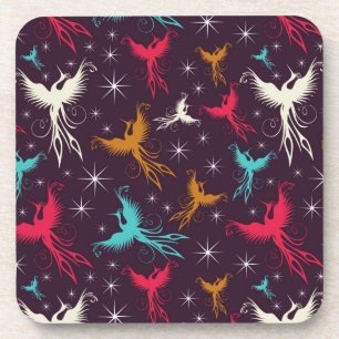 Phoenix Birds Figure Pattern Drink Coaster