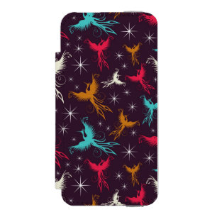 Phoenix Birds Figure Pattern Wallet Case For iPhone SE/5/5s