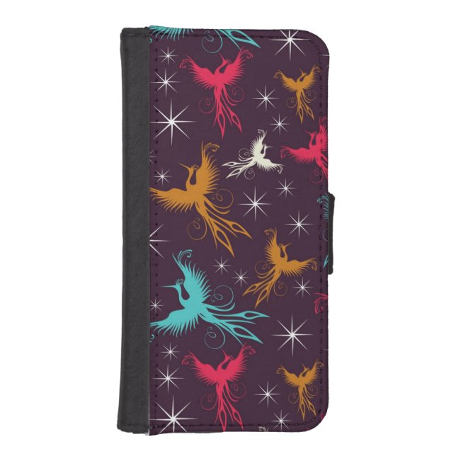 Phoenix Birds Figure Pattern iPhone Wallet Case (Front)
