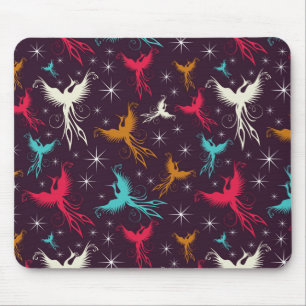 Phoenix Birds Figure Pattern Mouse Pad
