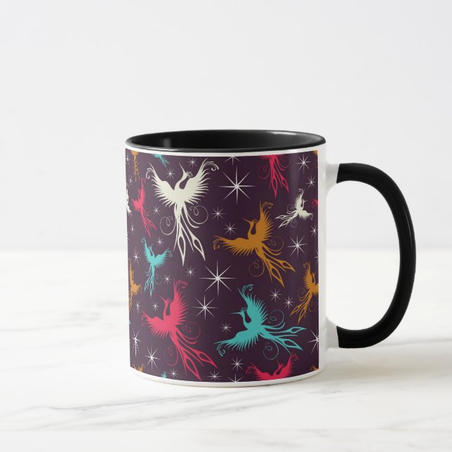 Phoenix Birds Figure Pattern Mug (Right)