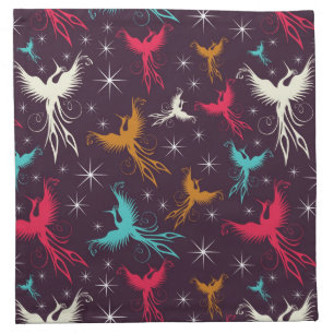 Phoenix Birds Figure Pattern Napkin