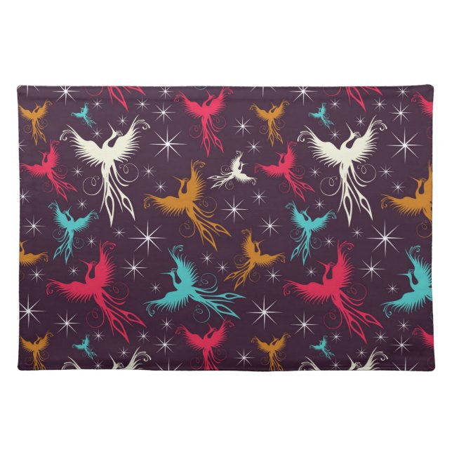 Phoenix Birds Figure Pattern Placemat (Front)