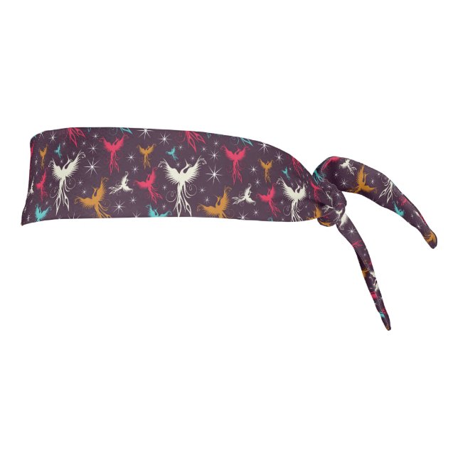 Phoenix Birds Figure Pattern Tie Headband (Rotate 90)