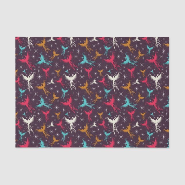 Phoenix Birds Figure Pattern Tissue Paper (Front)