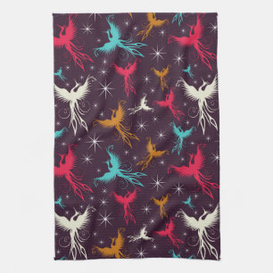 Phoenix Birds Figure Pattern Towel