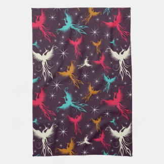 Phoenix Birds Figure Pattern Towel