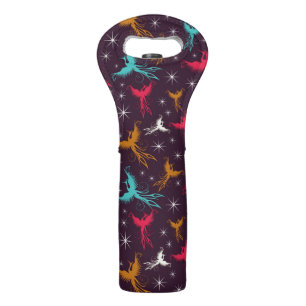 Phoenix Birds Figure Pattern Wine Bag