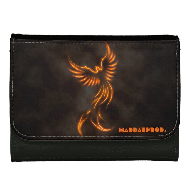 Phoenix Black Leather Wallet (Front)