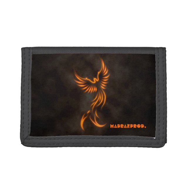Phoenix Black Leather Wallet For Women (Front)