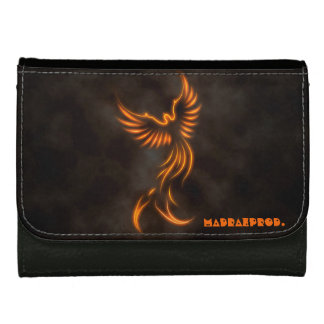 Phoenix Black Leather Wallet For Women