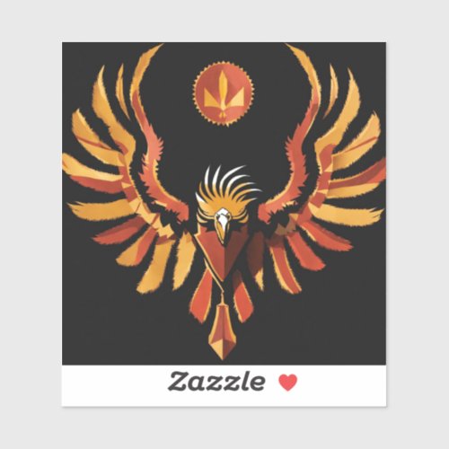 Phoenix Blaze Exclusive Fire Bird Laptop Design Sticker