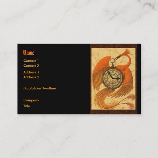 Customizable Phoenix Business Card