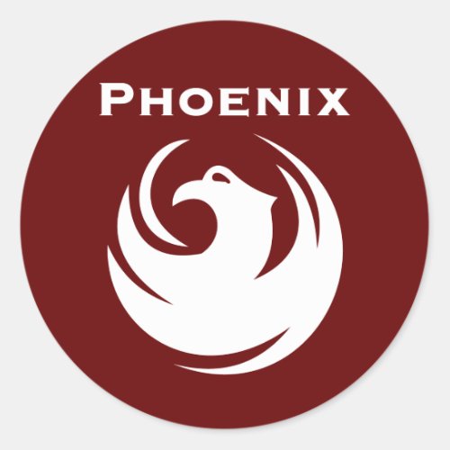 Phoenix city flag classic round sticker