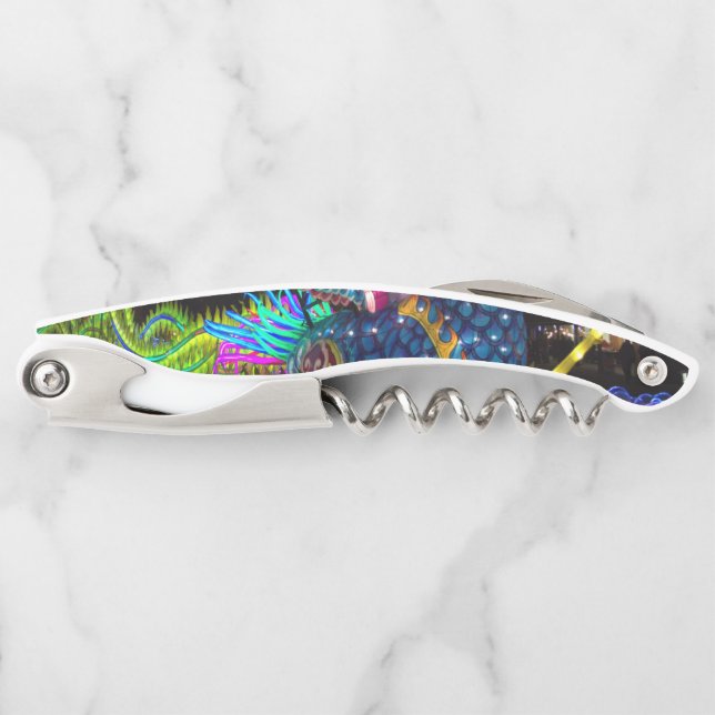 Phoenix Dragon Lantern Waiter's Corkscrew (Front)
