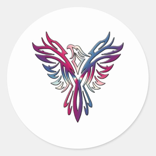 Phoenix F Classic Round Sticker