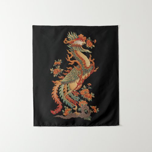Phoenix Feng Chinese Sacred Animal Tapestry