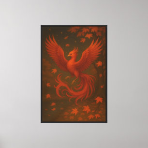 Phoenix – Fine Art Mythical Bird Portrait Canvas Print