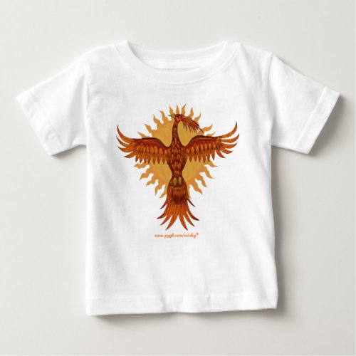 Phoenix fire bird cute baby t_shirt design