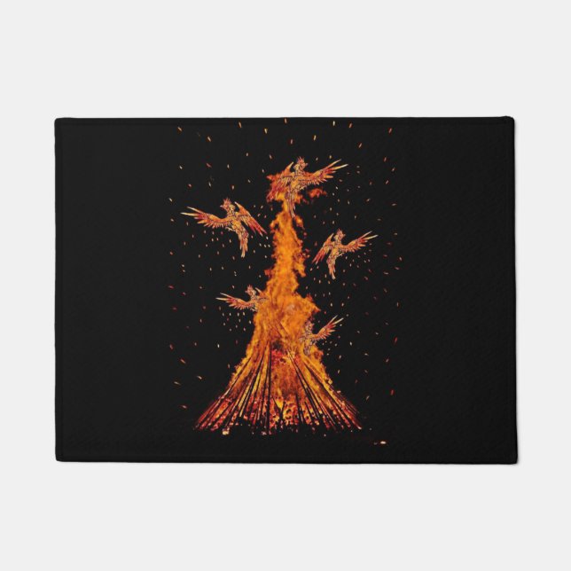 Phoenix Fire Bird Door Mat (Front)