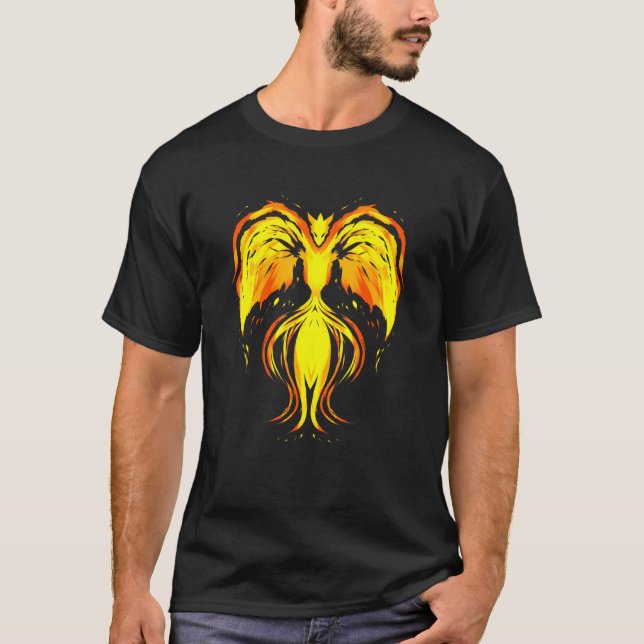 Phoenix Fire Bird Dragon Animal T-Shirt (Front)