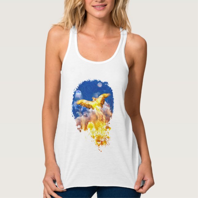 Phoenix Fire Bird RISE ABOVE YOUR TROUBLES Tank Top (Front)