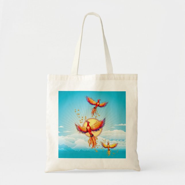 Phoenix Fire Bird Rising Tote Bag (Front)