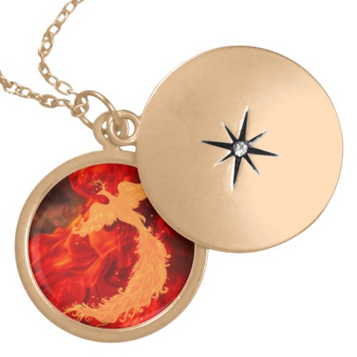 Phoenix  Fire Gold Plated Necklace