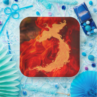 Phoenix & Fire Paper Plates