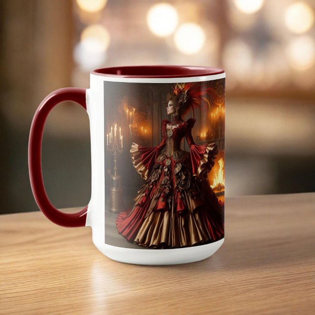 Phoenix Fire Queen Steampunk Victorian Industrial Mug (Creator Uploaded)