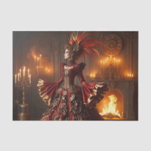 Phoenix Fire Queen Steampunk Victorian Industrial Tissue Paper