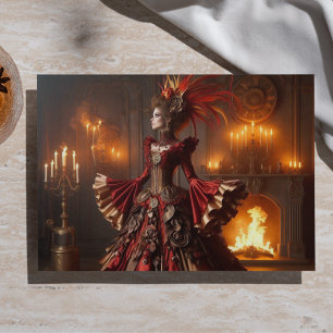 Phoenix Fire Queen Steampunk Victorian Industrial Tissue Paper