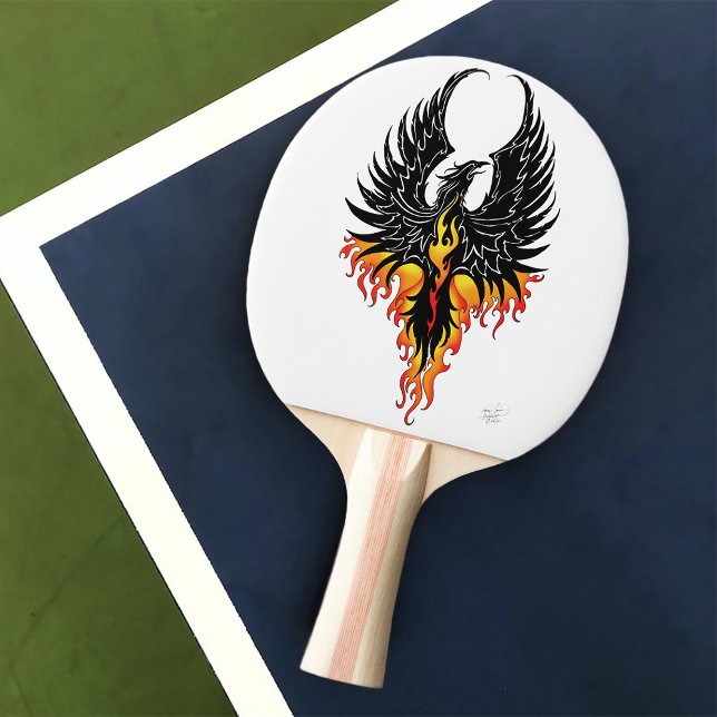 Phoenix Firebird Tribal Flames Ping-Pong Paddle (Creator Uploaded)