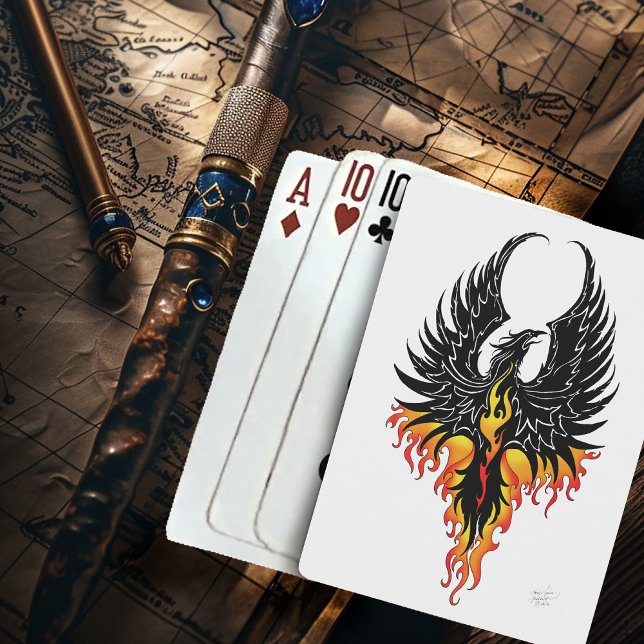 Phoenix Firebird Tribal Flames Poker Cards (Creator Uploaded)