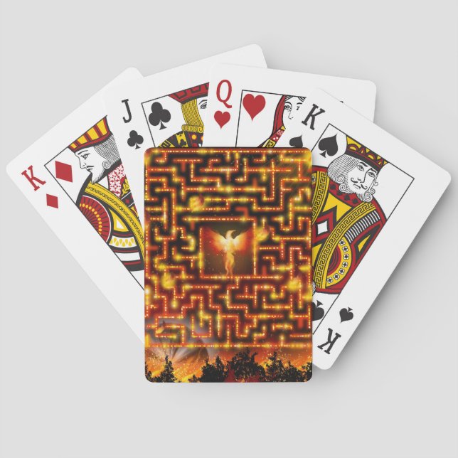 Phoenix Firey Maze Playing Cards (Back)
