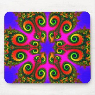 Phoenix Flower Fractal Mouse Pad