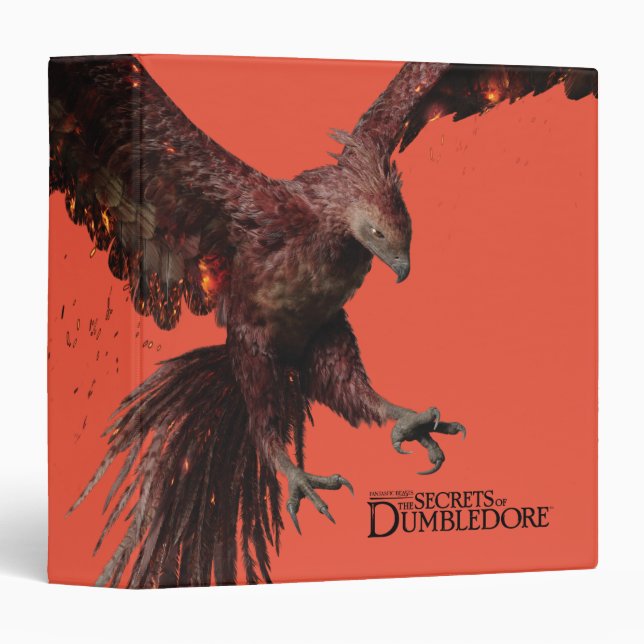 Phoenix Flying Graphic 3 Ring Binder (Front/Spine)