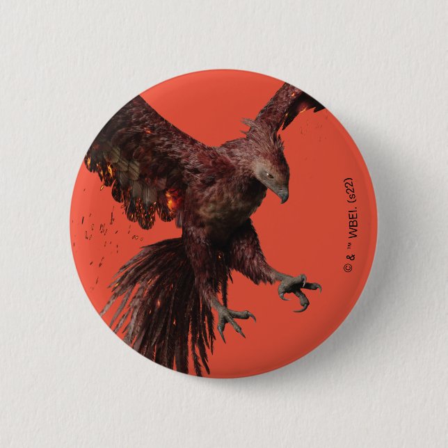 Phoenix Flying Graphic Button (Front)