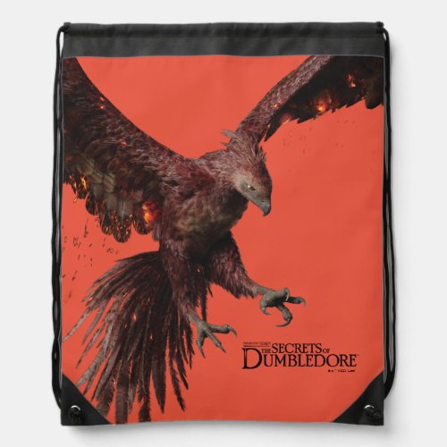 Phoenix Flying Graphic Drawstring Bag