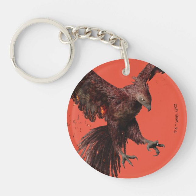 Phoenix Flying Graphic Keychain (Front)