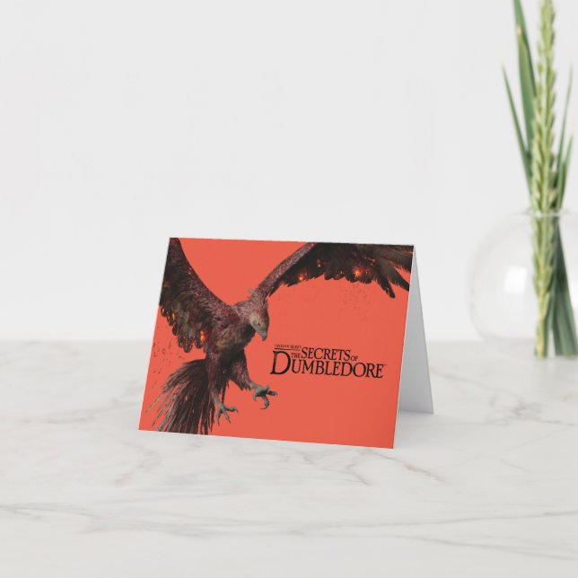 Phoenix Flying Graphic Note Card (Front)