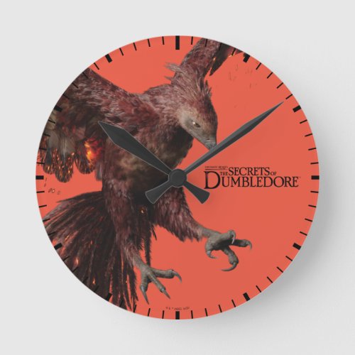 Phoenix Flying Graphic Round Clock