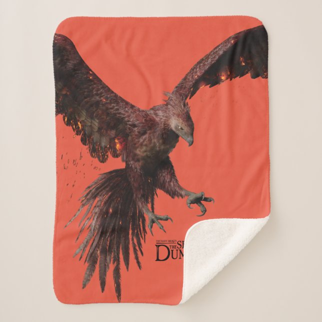 Phoenix Flying Graphic Sherpa Blanket (Front)