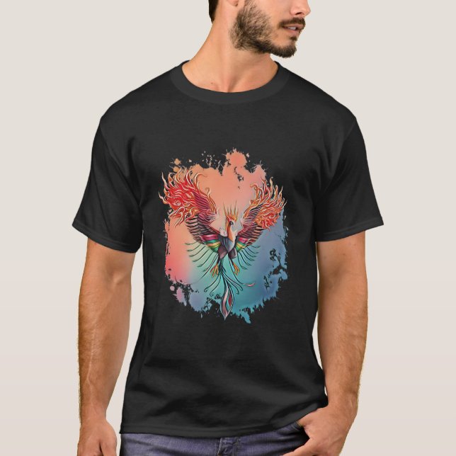 Phoenix From The Ashes Fire Mythical Bird Phoenix T-Shirt (Front)