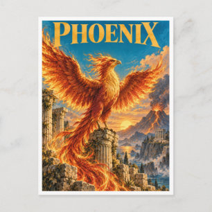 Phoenix, Gothic Fantasy Monster Postcard