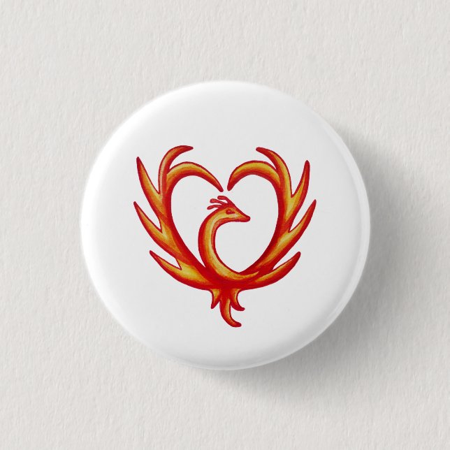 Phoenix Heart Button (Front)