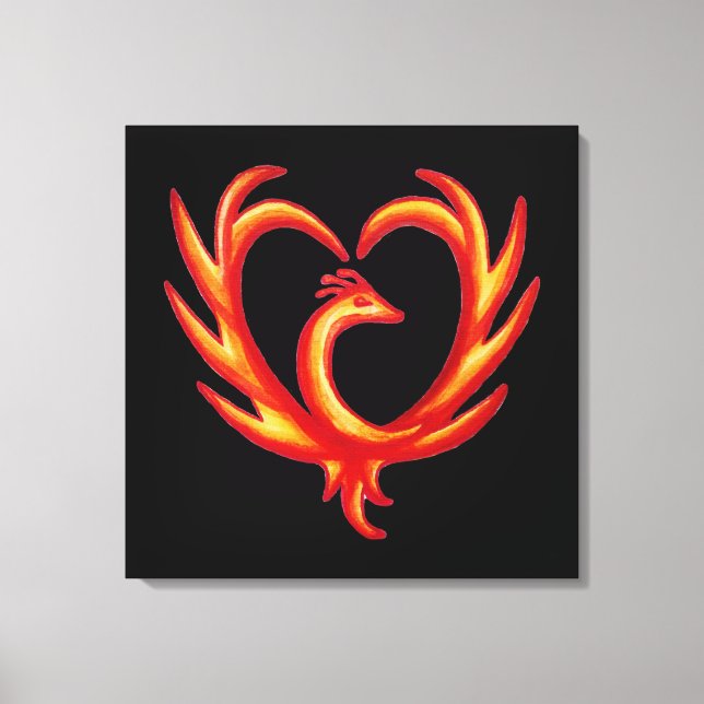 Phoenix Heart Canvas Print (Front)