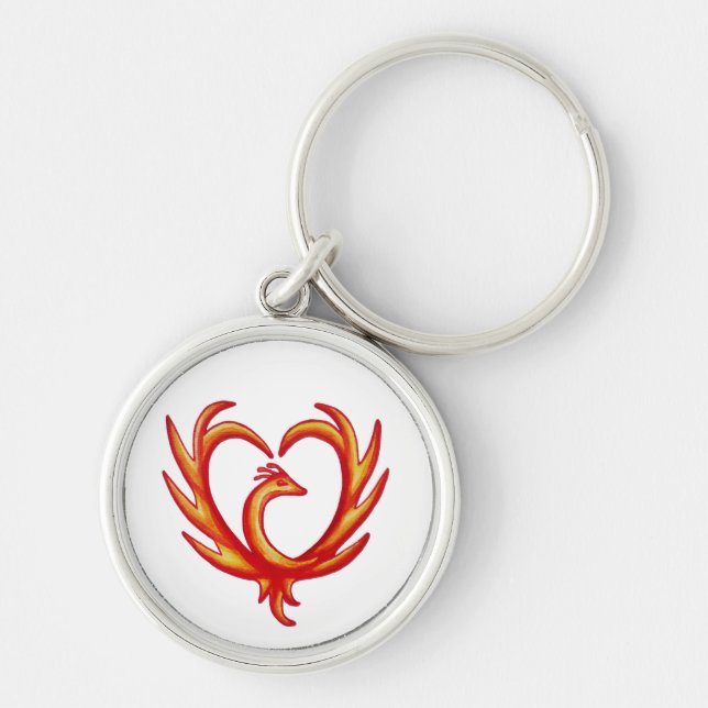 Phoenix Heart Keychain (Front)