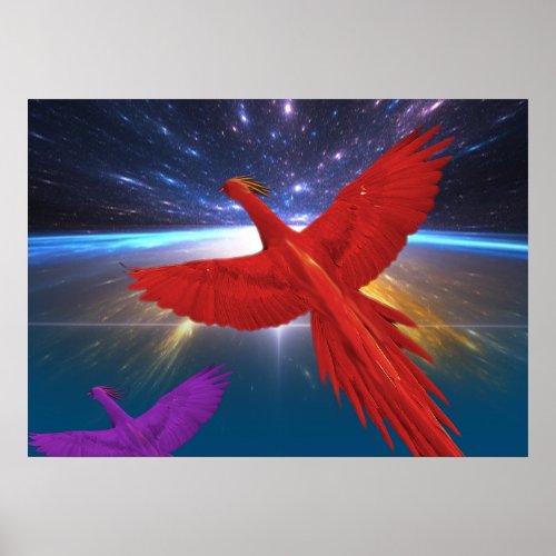 Phoenix in Space Poster