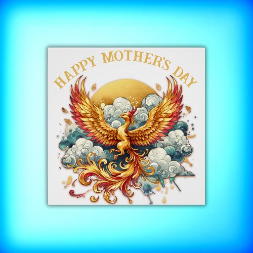 Phoenix in the Clouds Happy Mothers Day  Poster